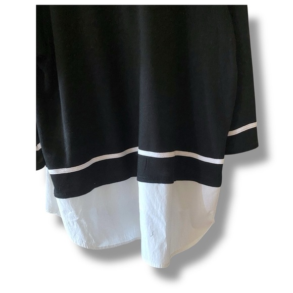 Elegant Black and White Layered Look Tunic Sweater Woman’s Size 2X NWT - Picture 12 of 12
